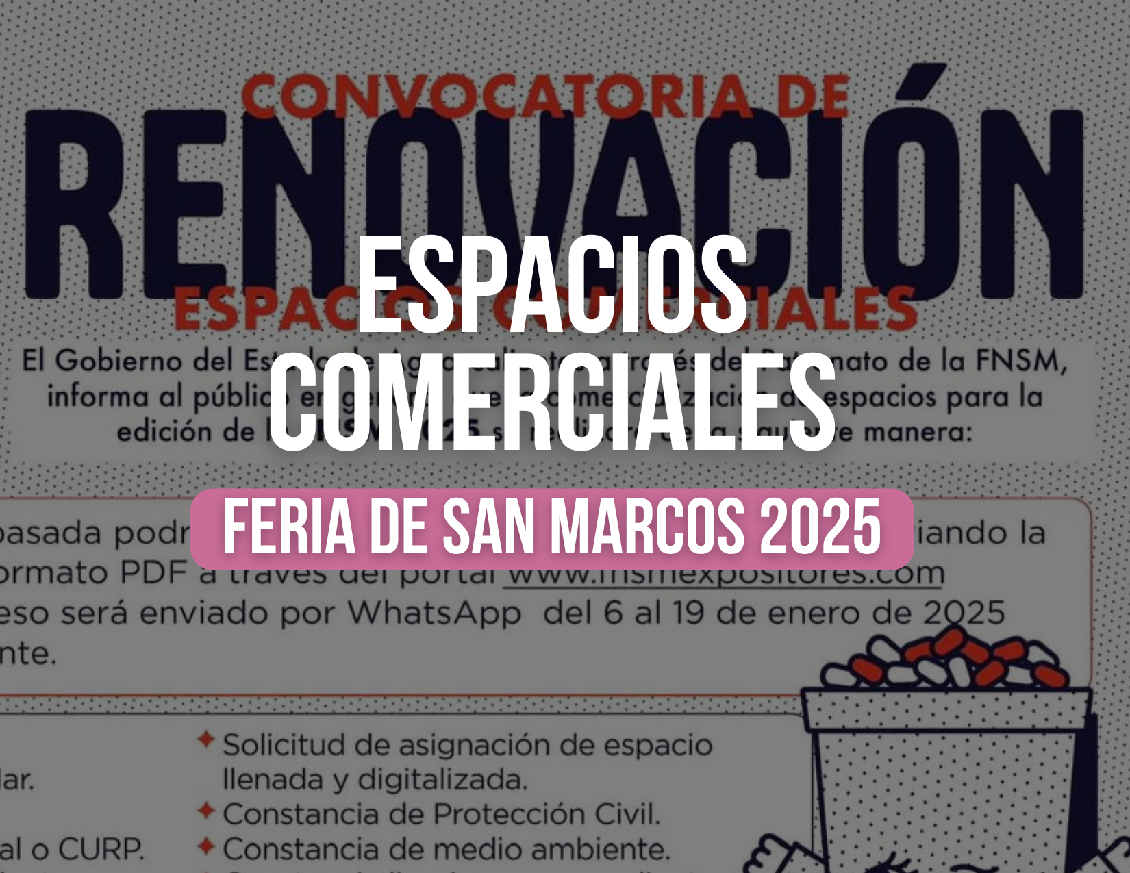 ¡No te quedes fuera! Espacios comerciales en la Feria de San Marcos 2025 y asegura tu éxito