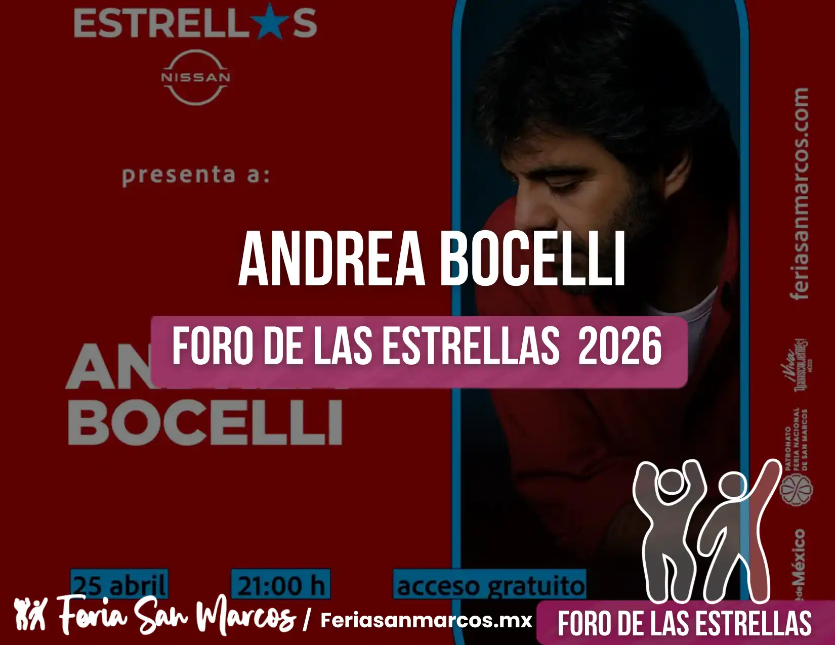 Andrea Bocelli en el Foro de las Estrellas 2026
